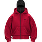 Mehrfarbiger 2000er Jahre Street Doppelhut Oversized Hoodie Für Herren