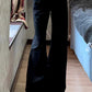 Black Y2k Low Waist Wide Leg Flare Jeans