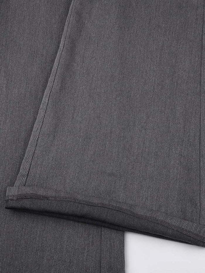 Grey Vintage Versatile Low Rise Tailor Pants