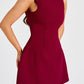 Ginevra Mini Dress – Wine Red