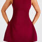 Ginevra Mini Dress – Wine Red
