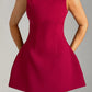 Ginevra Mini Dress – Wine Red