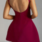Ginevra Mini Dress – Wine Red
