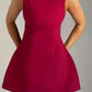 Ginevra Mini Dress – Wine Red