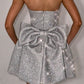 Graziosa Minikleid – Silber Glitzer