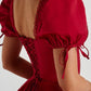 Vallea mini dress – red