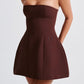 Marzia Mini Dress - Brown