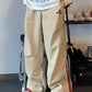 Men's cargo pants with pleated button details