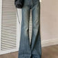 Blue vintage high waist flared jeans