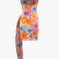 Floral Wrap Sophisticated Strapless Slim Mini Dress