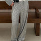 Silver Y2k Wide Leg Sequin Pants