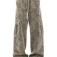 Kaffeefarbene Vintage Wasteland Camouflage Cargo Hosen