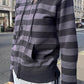 Vintage Striped Oversized Long Sleeve Hoodie