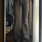 Braune Vintage Maßgefertigte Schlagjeans