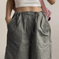 Grey Vintage Street Parachute Cargo Shorts