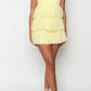 Yellow mini party dress Honora 