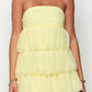 Yellow mini party dress Honora 