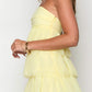 Yellow mini party dress Honora 