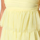 Yellow mini party dress Honora 