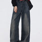 Dark Vintage Washed High Waist Boyfriend Jeans