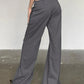 Grey Vintage Versatile Low Rise Tailor Pants