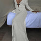 White Crochet Long Sleeve Beach Maxi Dress