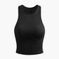 Ribbed knit tank top with seam detail