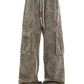 Kaffeefarbene Vintage Wasteland Camouflage Cargo Hosen