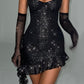 Laura Mini Dress - Black Glitter