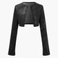 Solid Y2k Cropped Jacket 