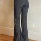 JY Dark Grey Vintage Pleated Flare Leg Pants