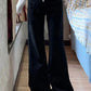 Black Y2k Low Waist Wide Leg Flare Jeans