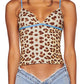 Brown Y2k Personalized Leopard Print Strap Cami Top
