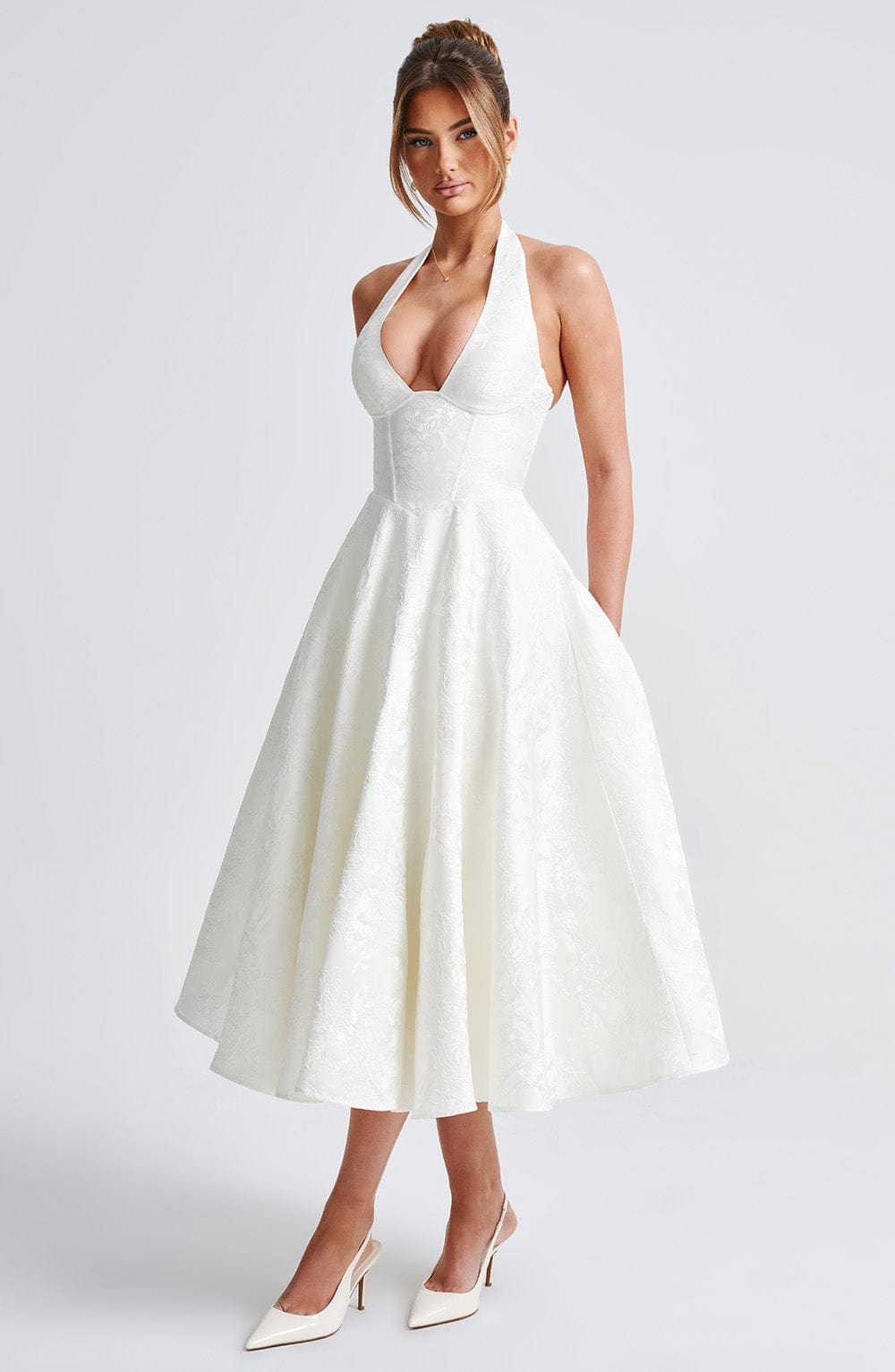Clara Midi Dress - Ivory