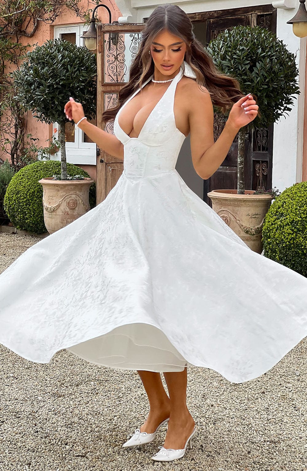 Clara Midi Dress - Ivory