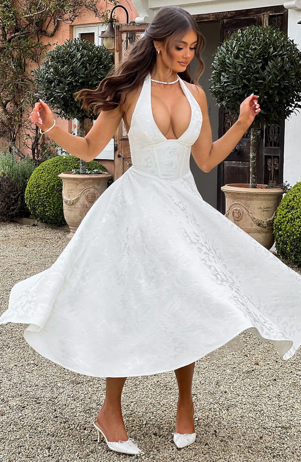 Clara Midi Dress - Ivory