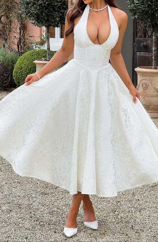 Patrizia midi dress – ivory