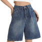 Blue vintage denim bermuda shorts