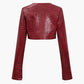 Solid Y2k Cropped Jacket 