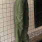 Green Hip Pop Low Rise Cargo Pants with Side Zipper