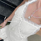 White Y2k Lace Stitched Bow Garter Belt Mini Dresses