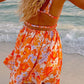 Giovanna orange floral mini dress 