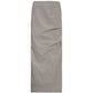 Grey Y2K Ruched Split Long Skirt