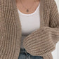 Vintage Oversize Open Knit Cardigan with Long Sleeves