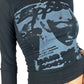 Black hip hop long sleeve shirt with pixel face print