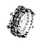 Dark Gothic Punk Engraved Cross Cuff Ring