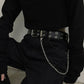 Punk Double Eyelet Chain Belt with Buckle