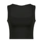 Black Classic Basic Crop Tank Top