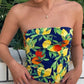 Vintage Hawaiian Printed Bandeau Top