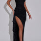 Linda Maxi Dress - Black Glitter 